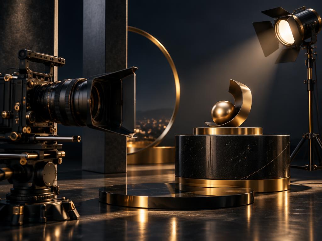Cámara profesional y estudio de producción audiovisual en 3D